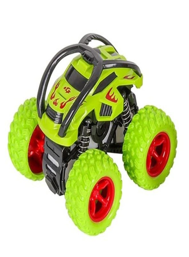 IndusBay® Inertia Friction 4X4 Wheel Monster Truck Offroad Zap Cars Push and Go Toy Trucks Friction Powered Cars 4WD 4 Wheel Drive Vehicles for Toddlers Children Boys Girls Kids Gift, Green - Image 1